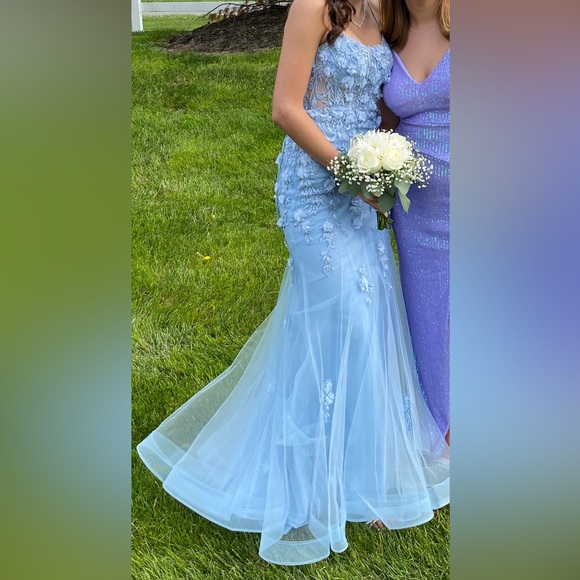 Cinderella Divine CC1608 Ladivine Feathered Mermaid Gown